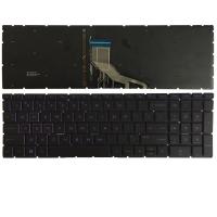 Клавиатура для ноутбука HP Pavilion Gaming 15-CX, черная, с подсветкой, белые буквы, RU