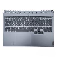 Верхняя часть корпуса (Palmrest) Lenovo Legion 5 Pro-16ITH6 серый, с клавиатурой, без тачпада