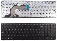 Клавиатура для ноутбука HP Pavilion 17-E, чёрная, с рамкой, RU (MZ)