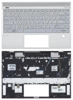 Верхняя часть корпуса (Palmrest) HP Envy 13-AQ серебристый, с клавиатурой