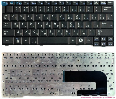 Клавиатура для ноутбука Samsung N510, чёрная, маленький Enter, RU