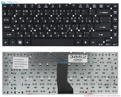 Клавиатура для ноутбука ACER Aspire ES1-511 ES1-411 ES1-520, чёрная, RU