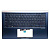 Верхняя часть корпуса (Palmrest) Asus ZenBook 14 UX433 синий, с подсветкой, RU