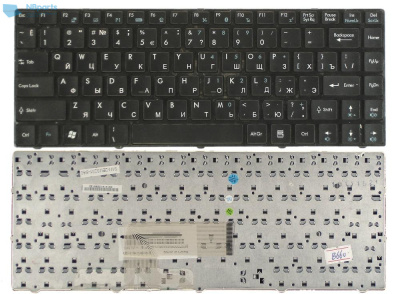 Клавиатура для ноутбука MSI X370, CR420, чёрная, с рамкой, RU