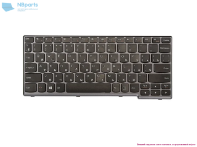 Клавиатура для ноутбука Lenovo IdeaPad S110, чёрная, с рамкой, RU