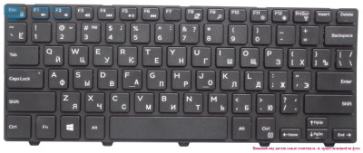 Клавиатура для ноутбука Dell Inspiron 14-3000, чёрная, с подсветкой, с рамкой, RU