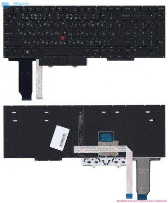 Клавиатура для ноутбука Lenovo ThinkPad E15 gen 2, чёрная, с подсветкой, RU