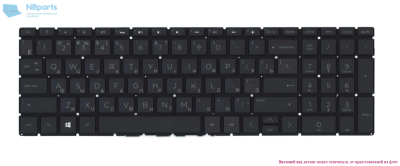 Клавиатура для ноутбука HP Pavilion Gaming 15-DK, черная, с подсветкой, RU (MZ)