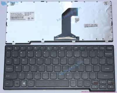 Клавиатура для ноутбука Lenovo Yoga 11-TT, чёрная, с рамкой, RU