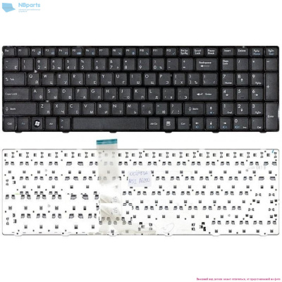 Клавиатура для ноутбука MSI A6200, CR620, чёрная, с рамкой, RU