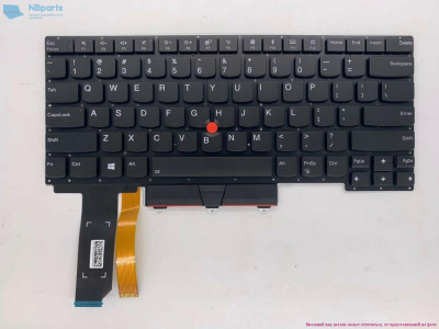 Клавиатура для ноутбука Lenovo ThinkPad E14, чёрная, с подсветкой, RU