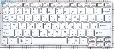 Клавиатура для ноутбука Lenovo IdeaPad U160, U165, белая, с рамкой, RU
