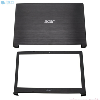 Крышка матрицы Acer Aspire A315-53 чёрная, с рамкой